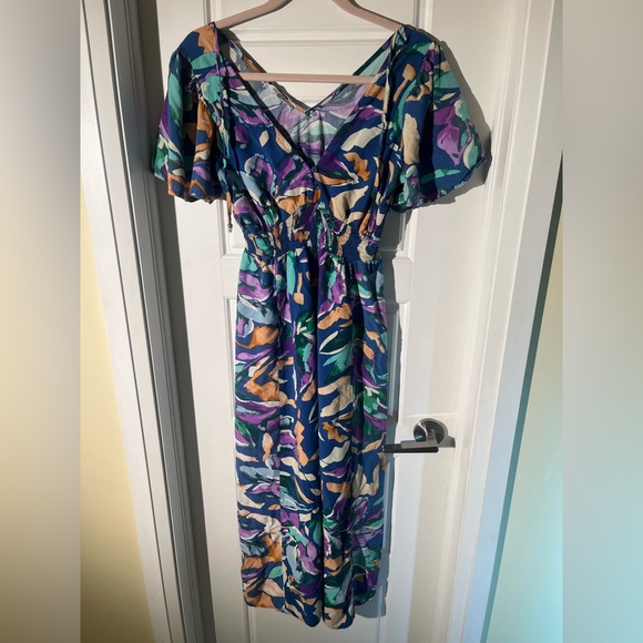 Anthropologie Dresses & Skirts - NWOT Anthropologie Abel the Label Maxi Dress Flower Print V-neck Medium